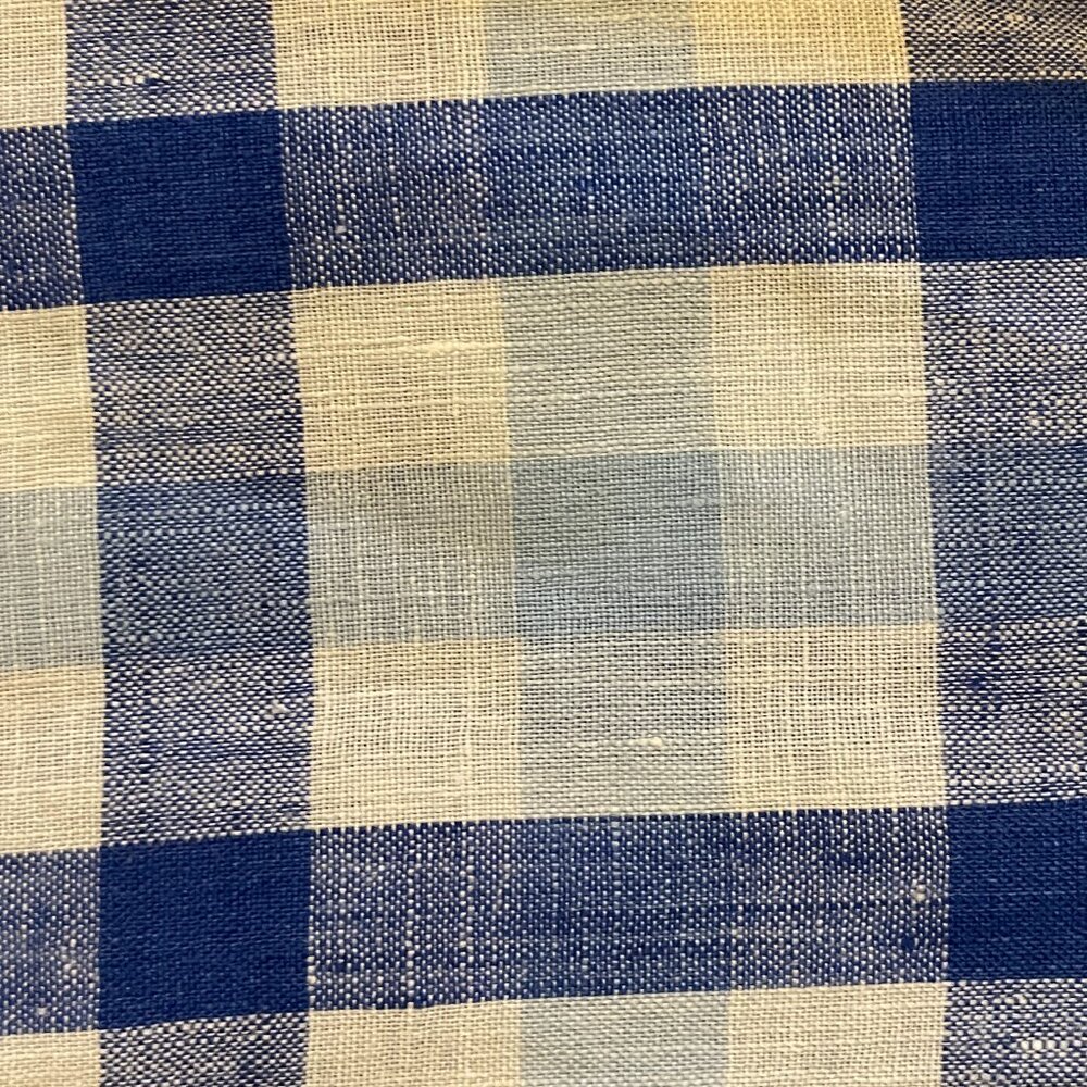 Rochester Big & Tall Blue/White Check Linen Shirt - Size 3XLT - Picture 4 of 4